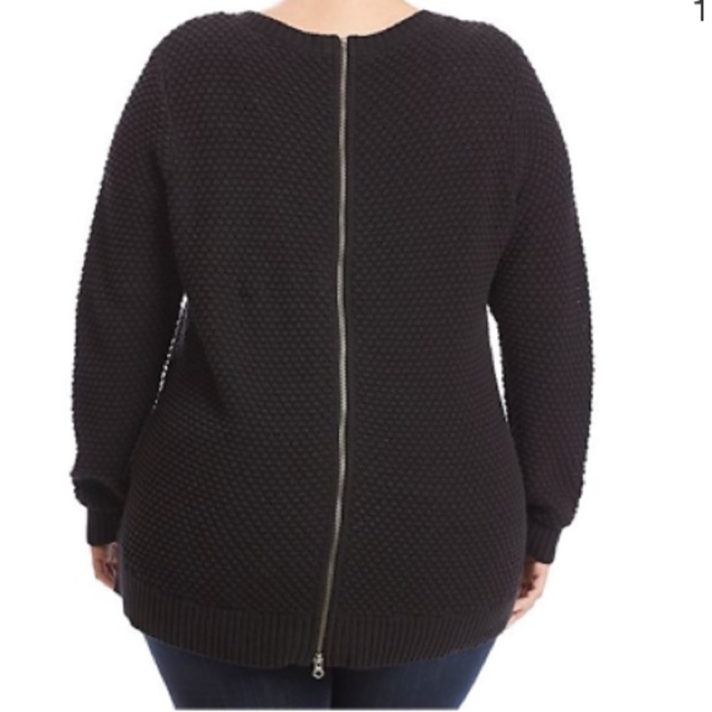 Ruff Hewn Zip Back POP Stitch Sweater Size 3X